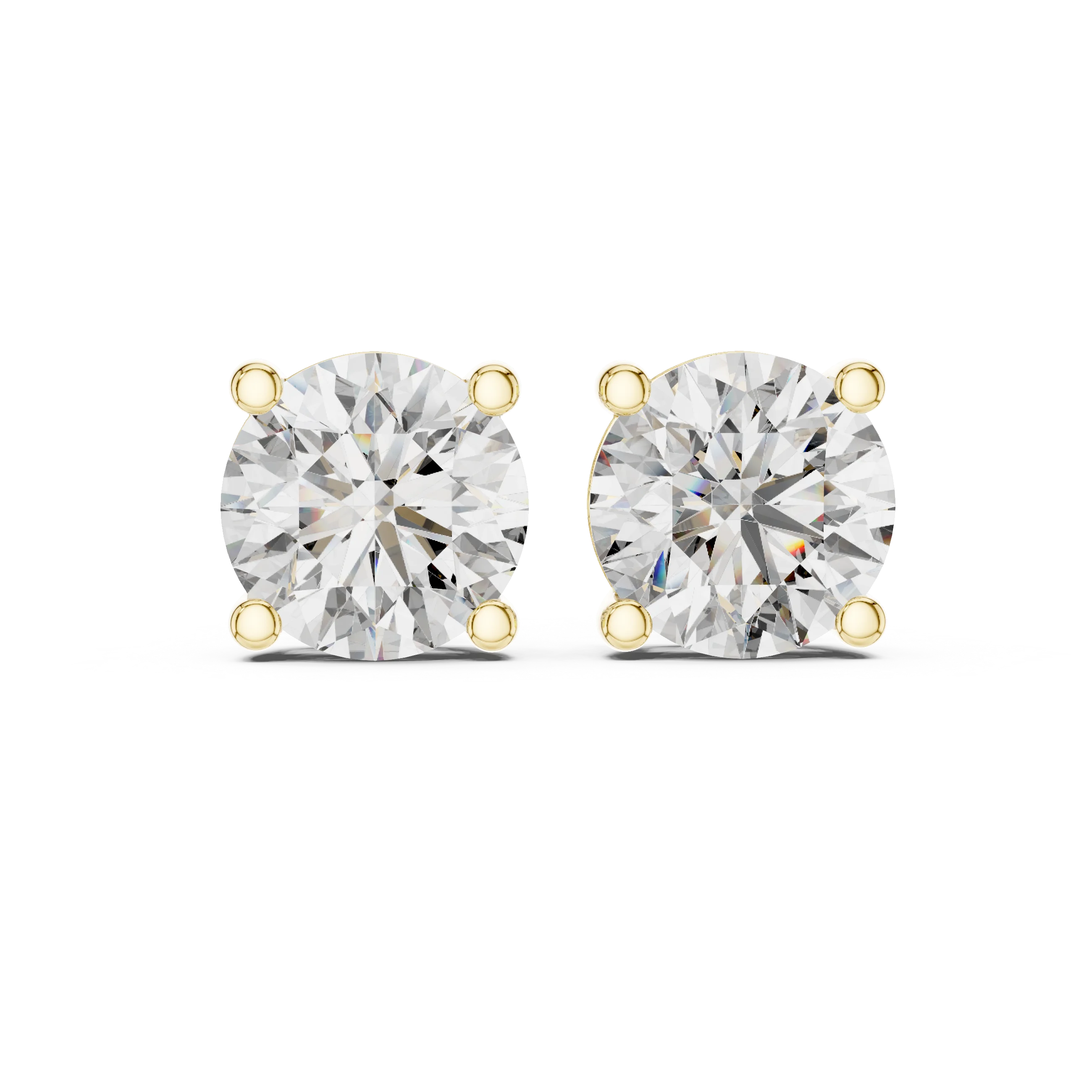 Timeless Brilliance Round Diamond Stud Earrings