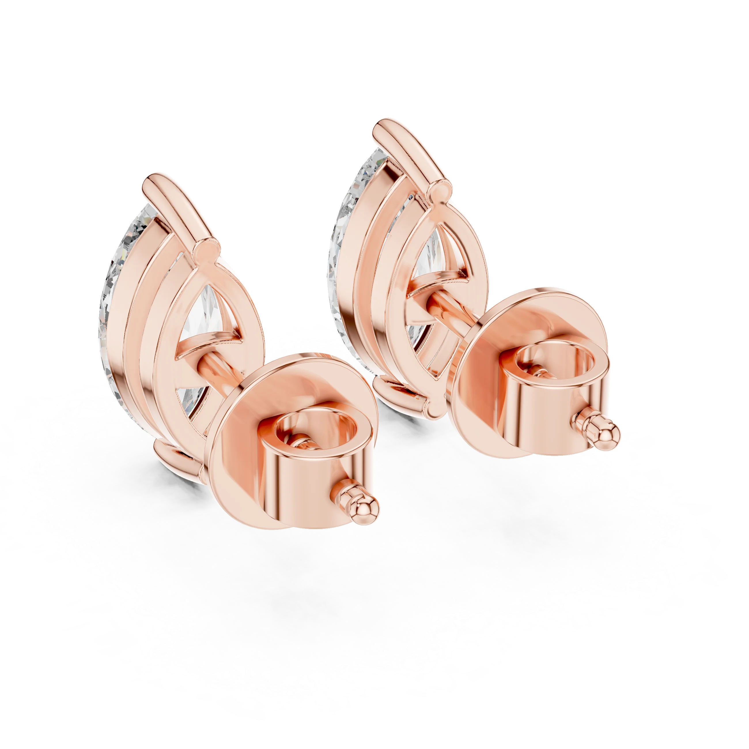 Celestial Marquise Solitaire Diamond Stud Earrings