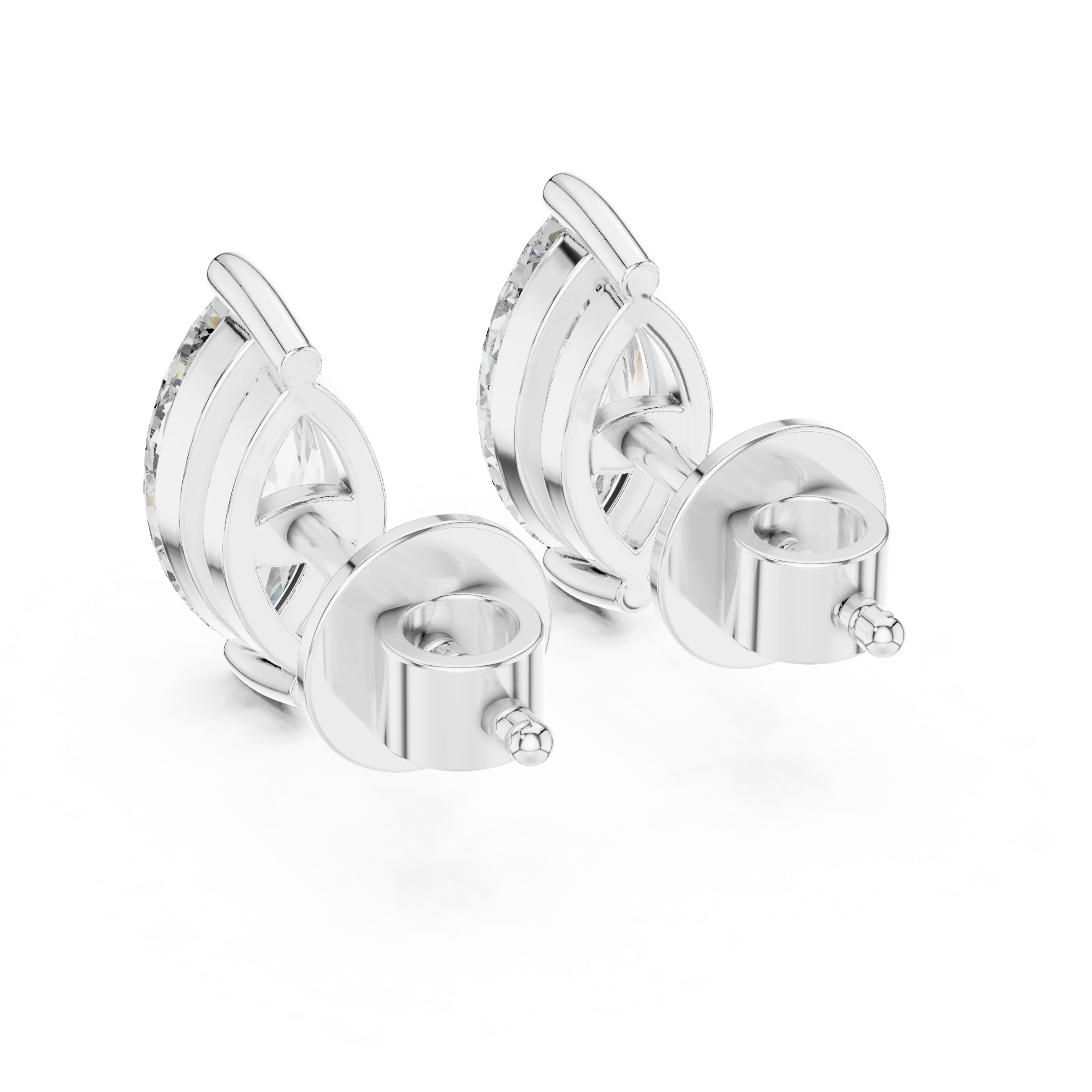 Celestial Marquise Solitaire Diamond Stud Earrings