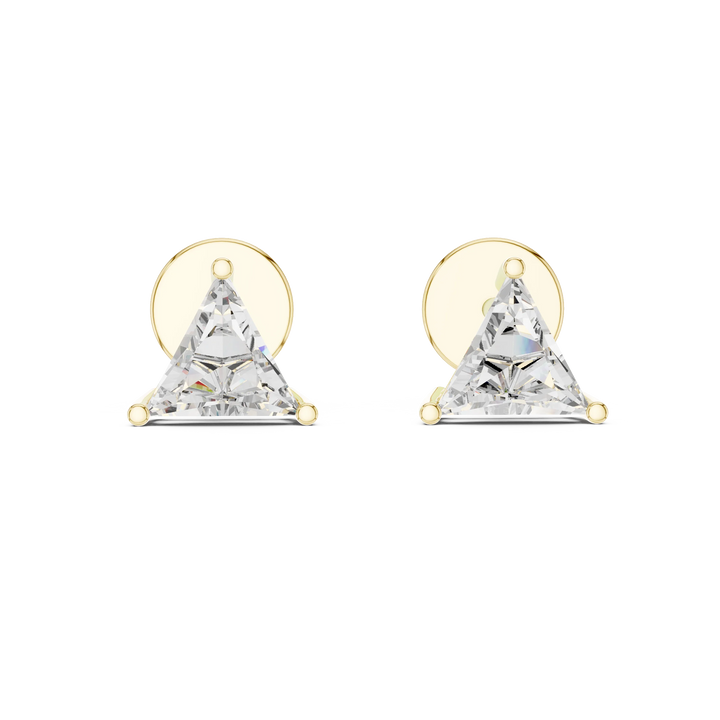 Trinity Spark Trillion Solitaire Diamond Stud Earrings