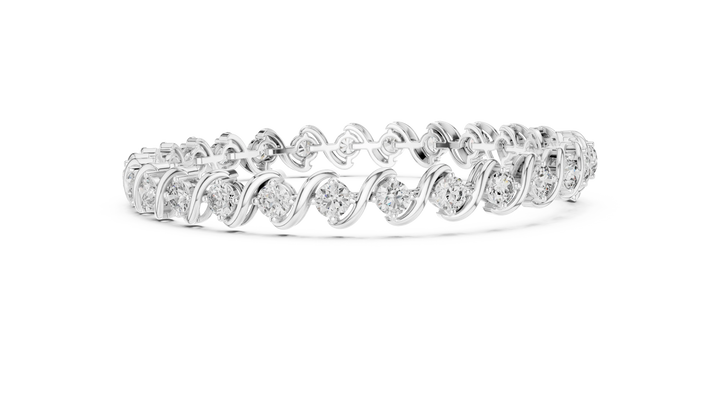 Infinity Twist Round Diamond Bracelet