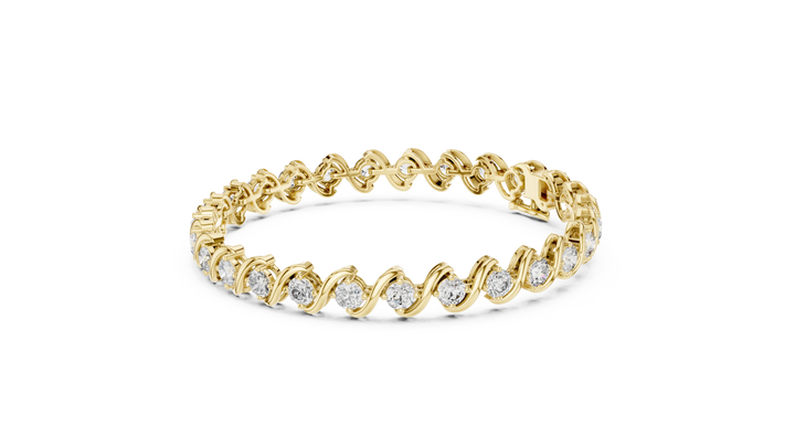 Infinity Twist Round Diamond Bracelet