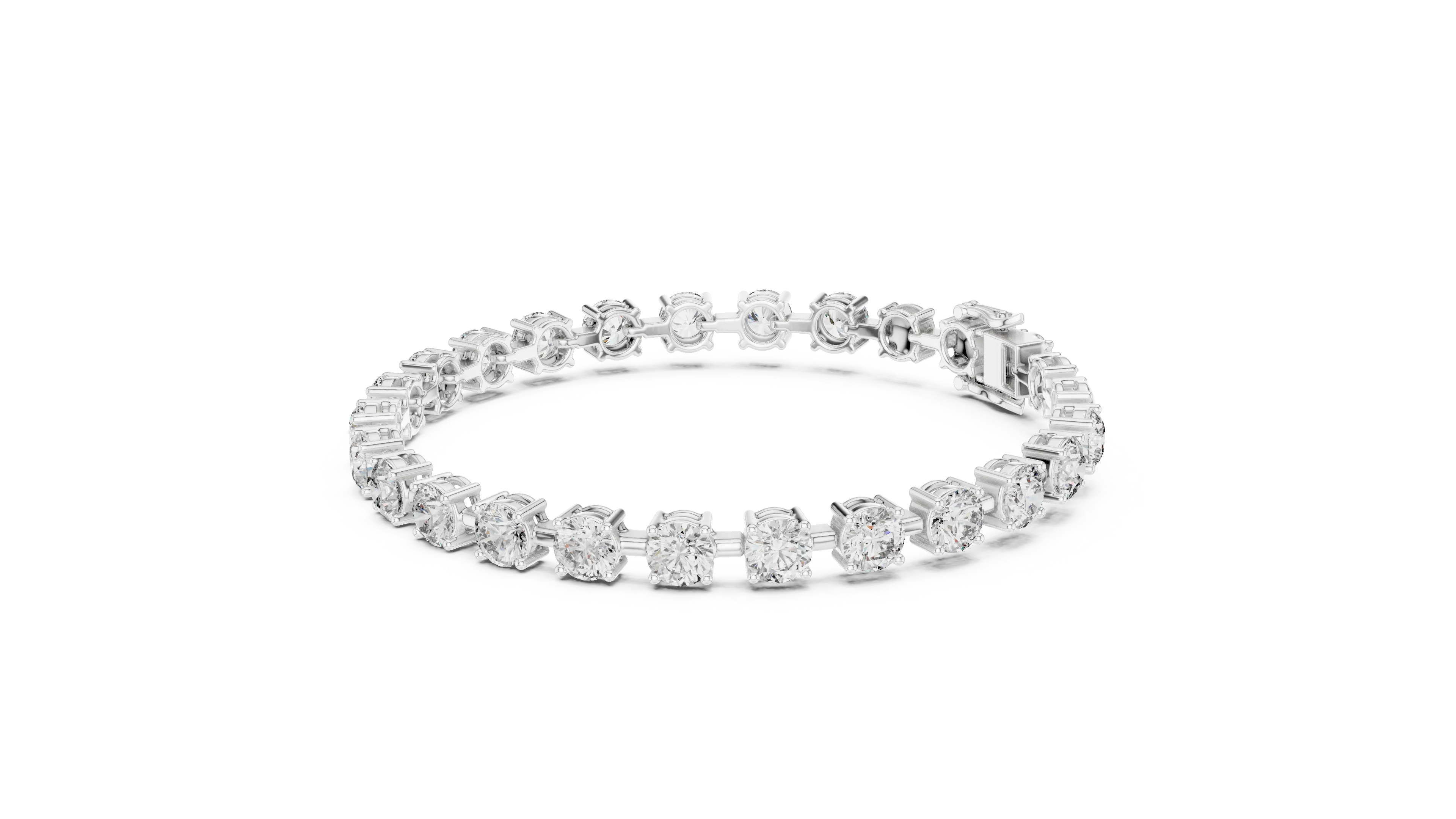 Royal Round Solitaire Line Diamond Bracelet