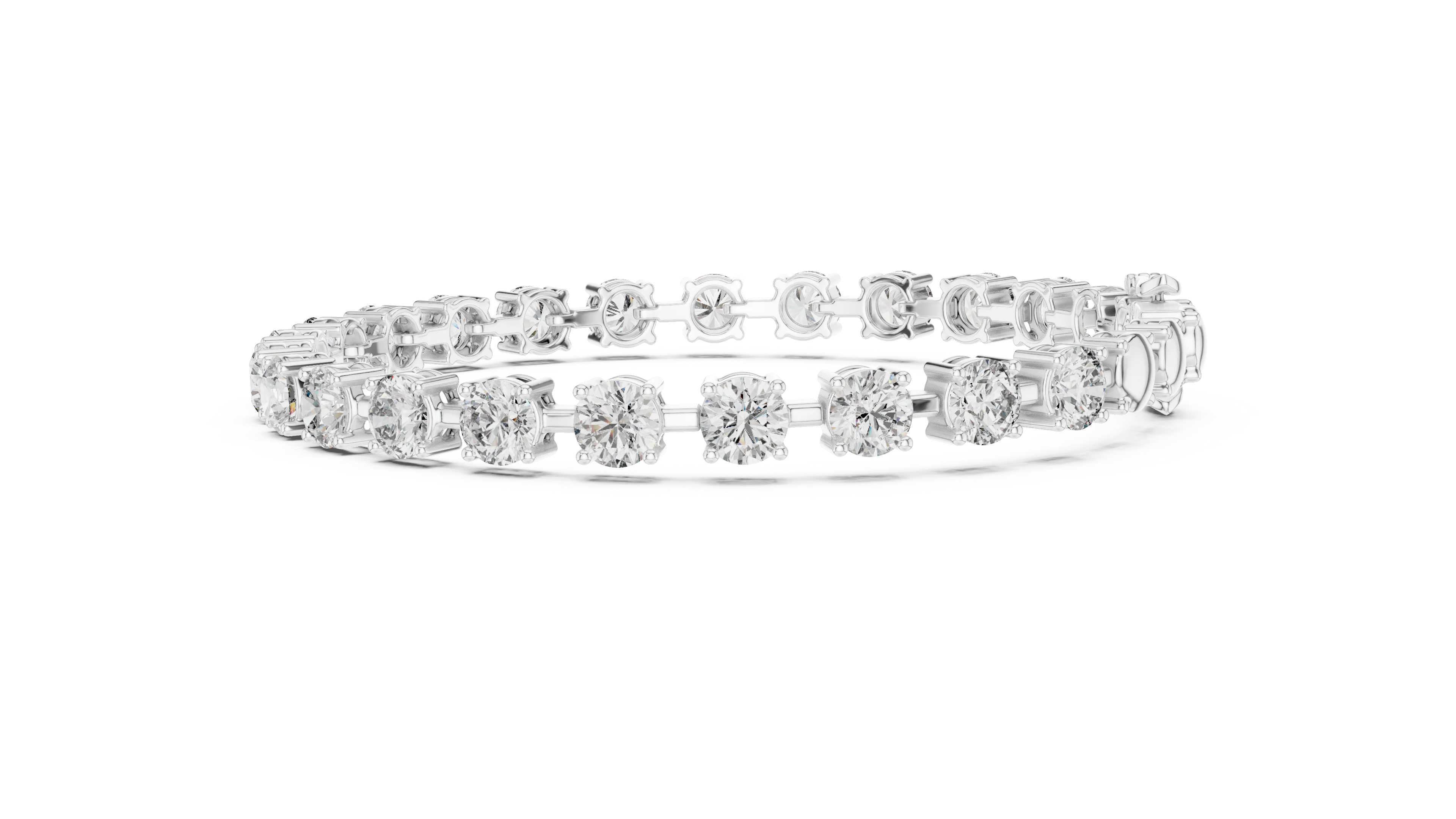 Royal Round Solitaire Line Diamond Bracelet