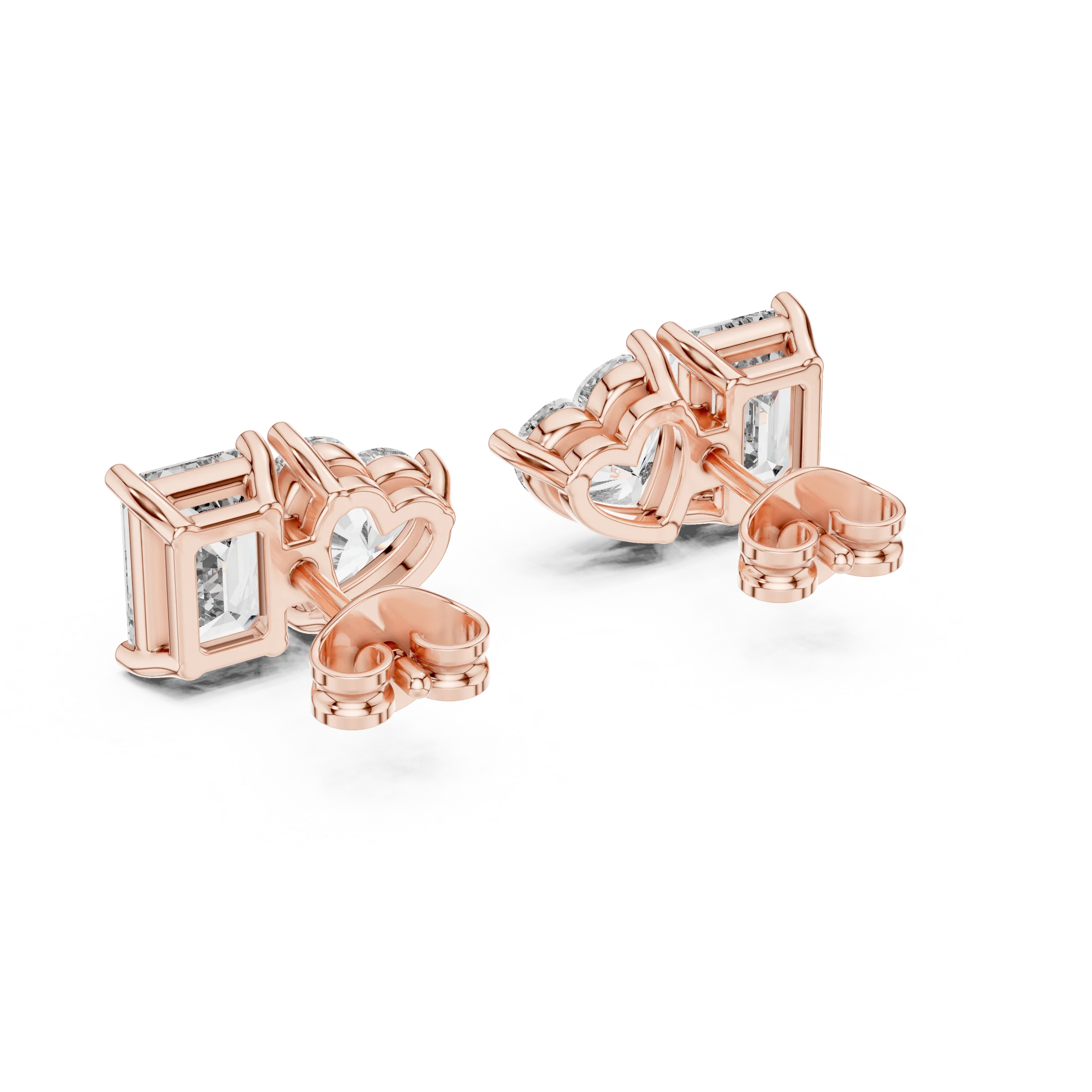 Duo Harmony Diamond Stud Earrings