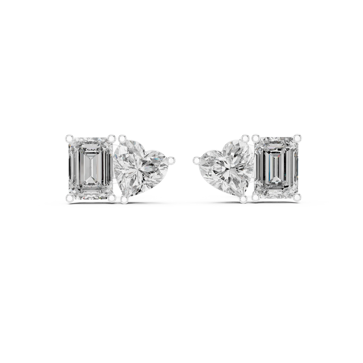 Duo Harmony Diamond Stud Earrings