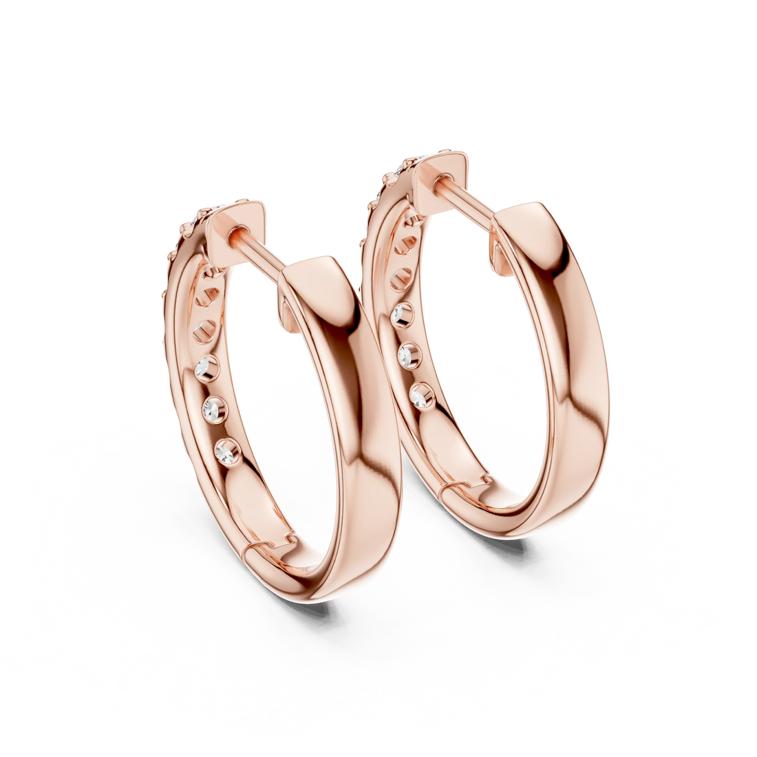 Luminous Diamond Hoop Earrings