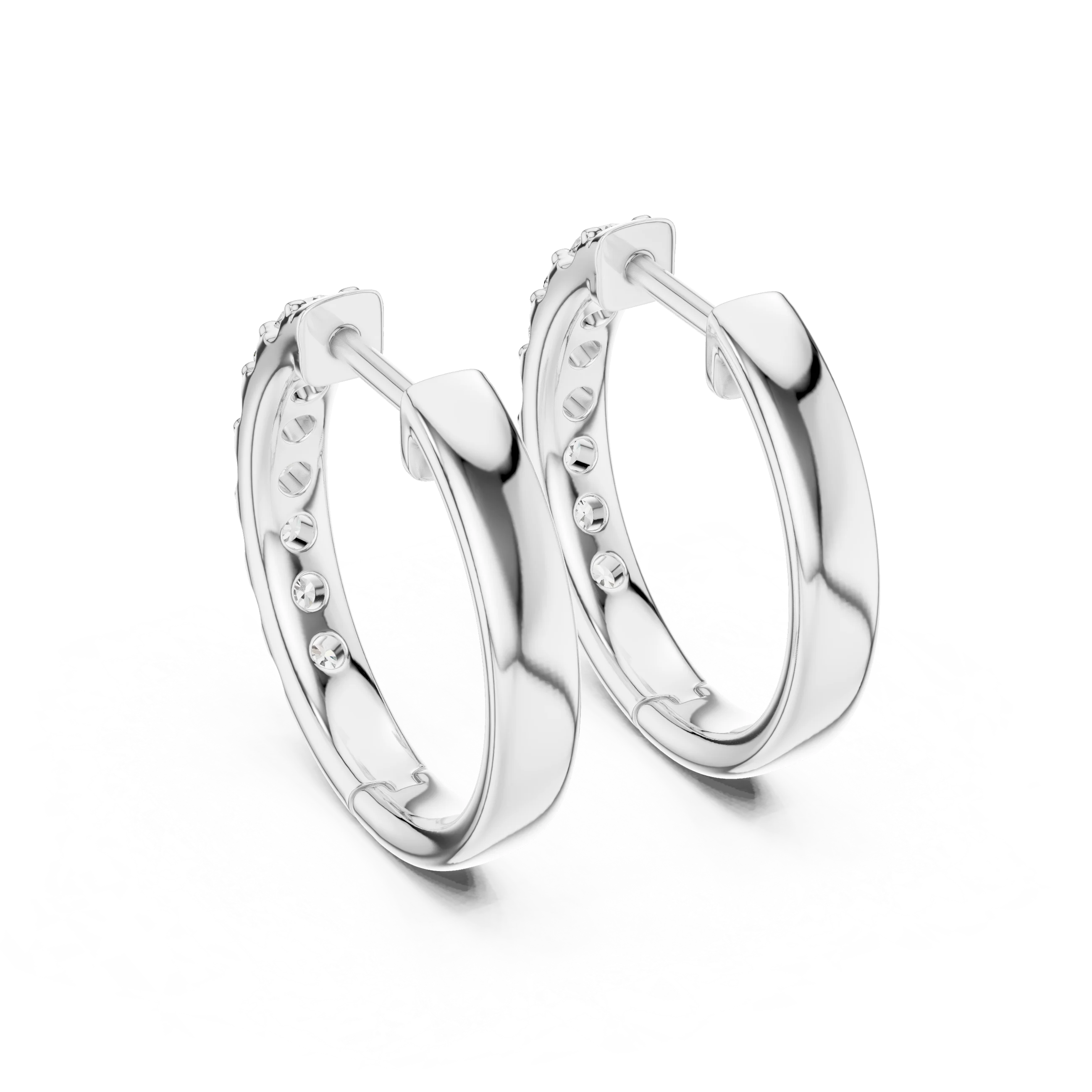 Luminous Diamond Hoop Earrings