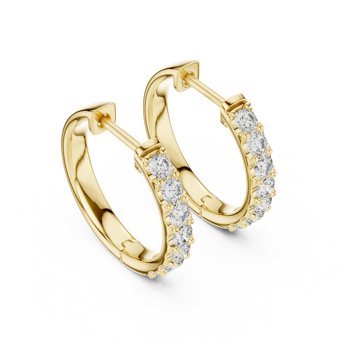 Luminous Diamond Hoop Earrings