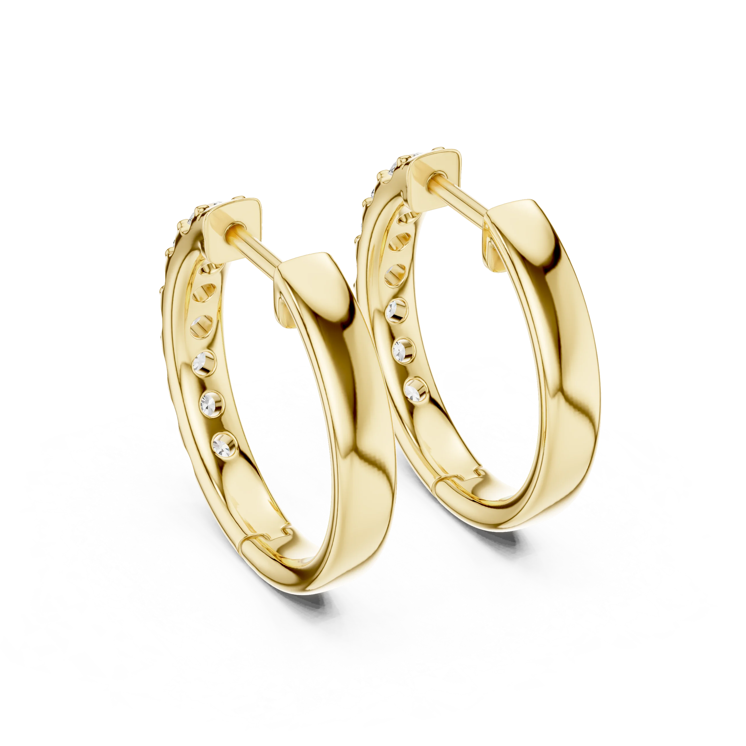 Luminous Diamond Hoop Earrings