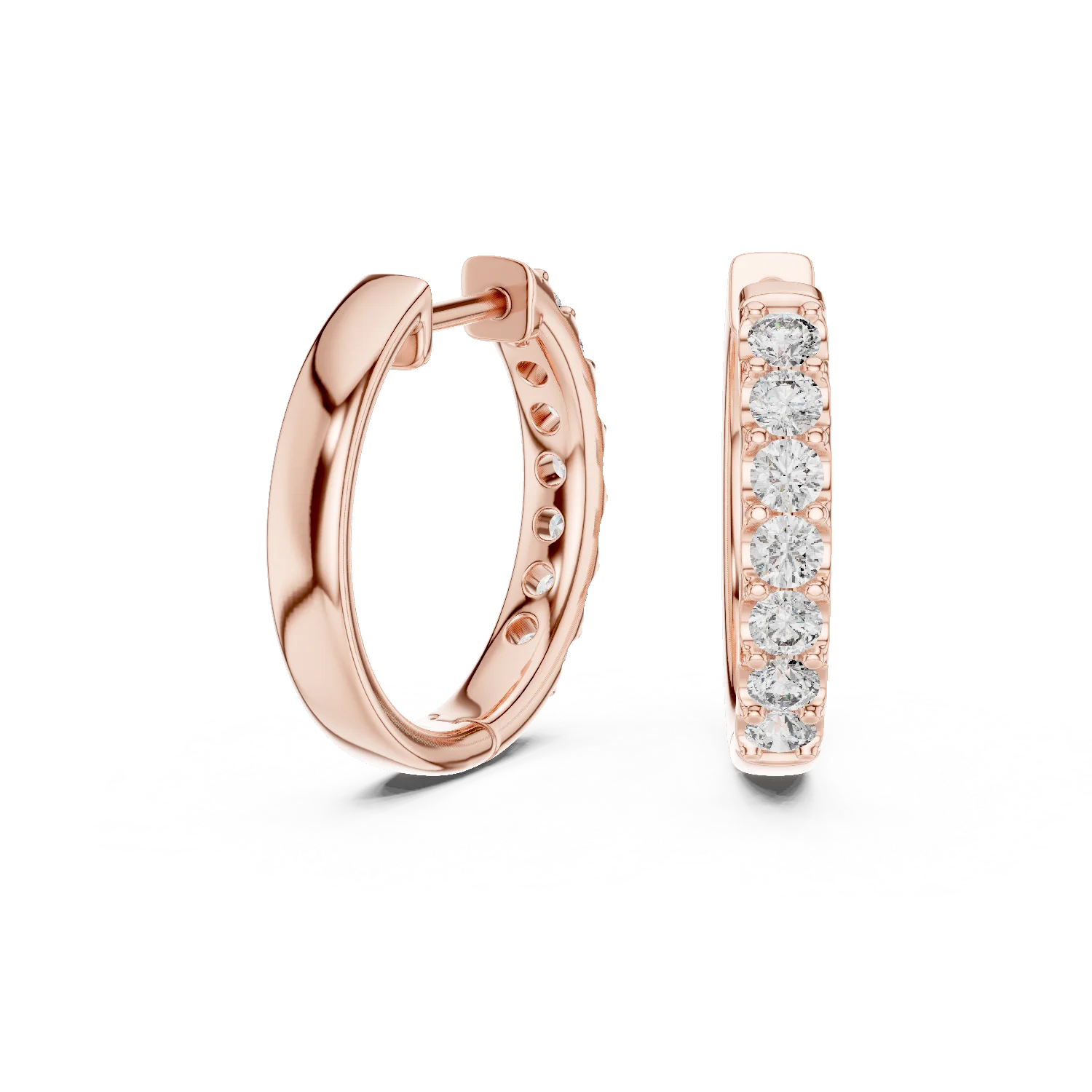 Luminous Diamond Hoop Earrings
