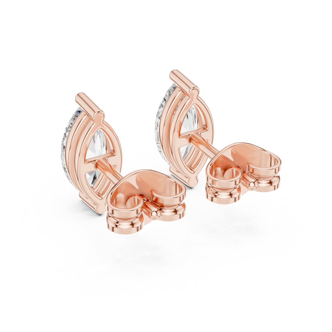 Marquise Solitaire Diamond Stud Earrings