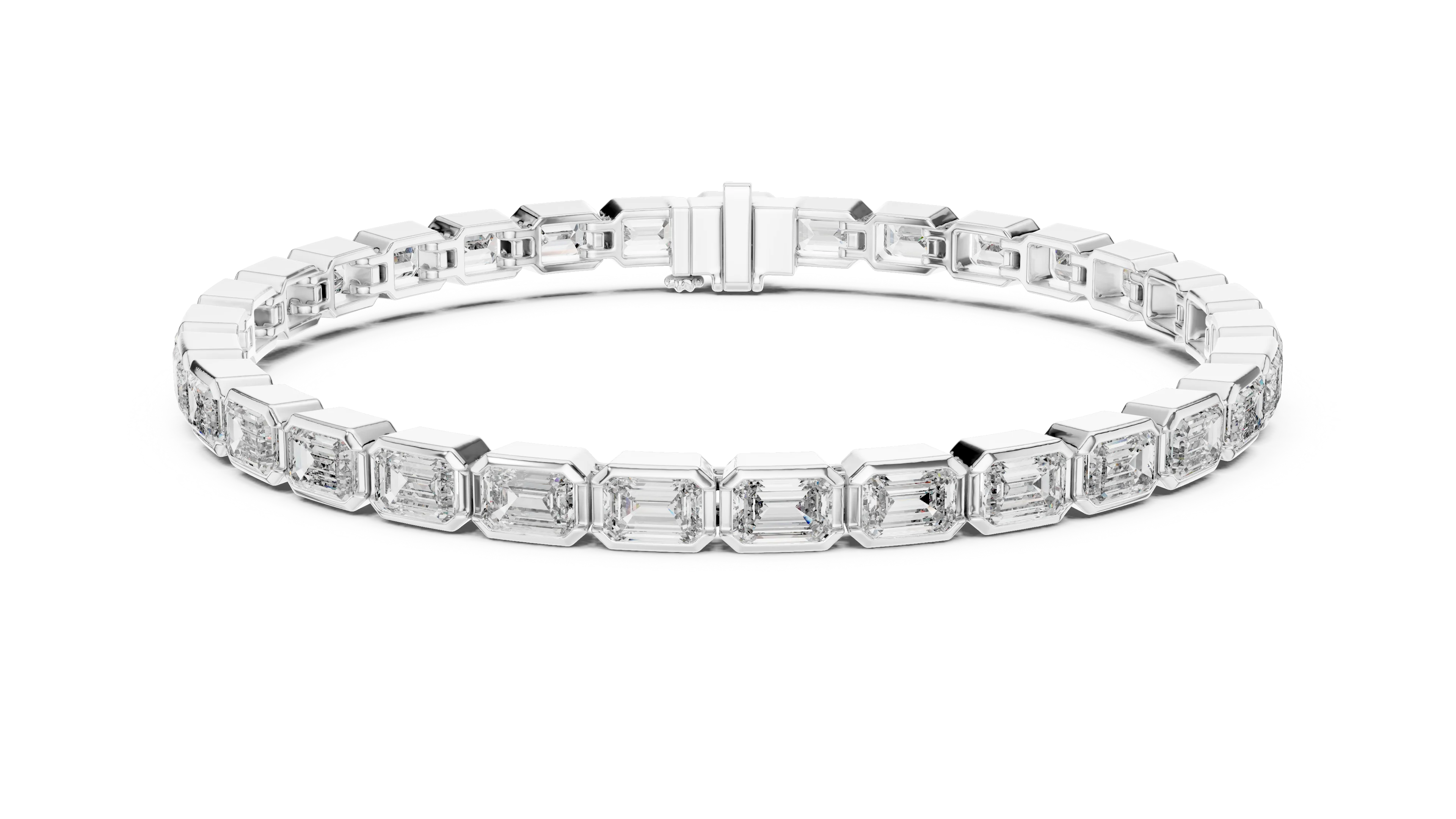 Imperial Emerald Line Diamond Bracelet