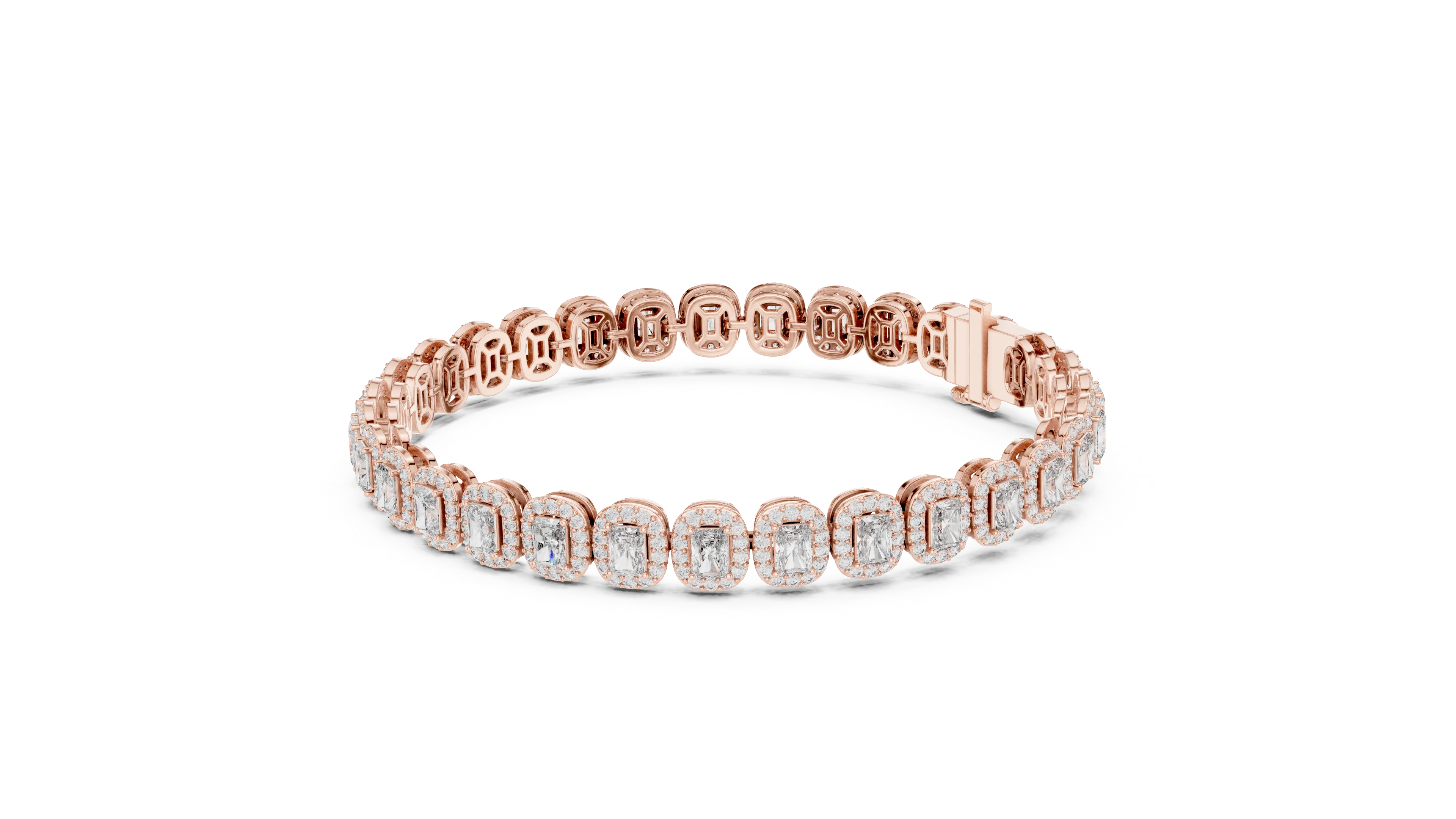 Regalia Emerald Halo Diamond Bracelet