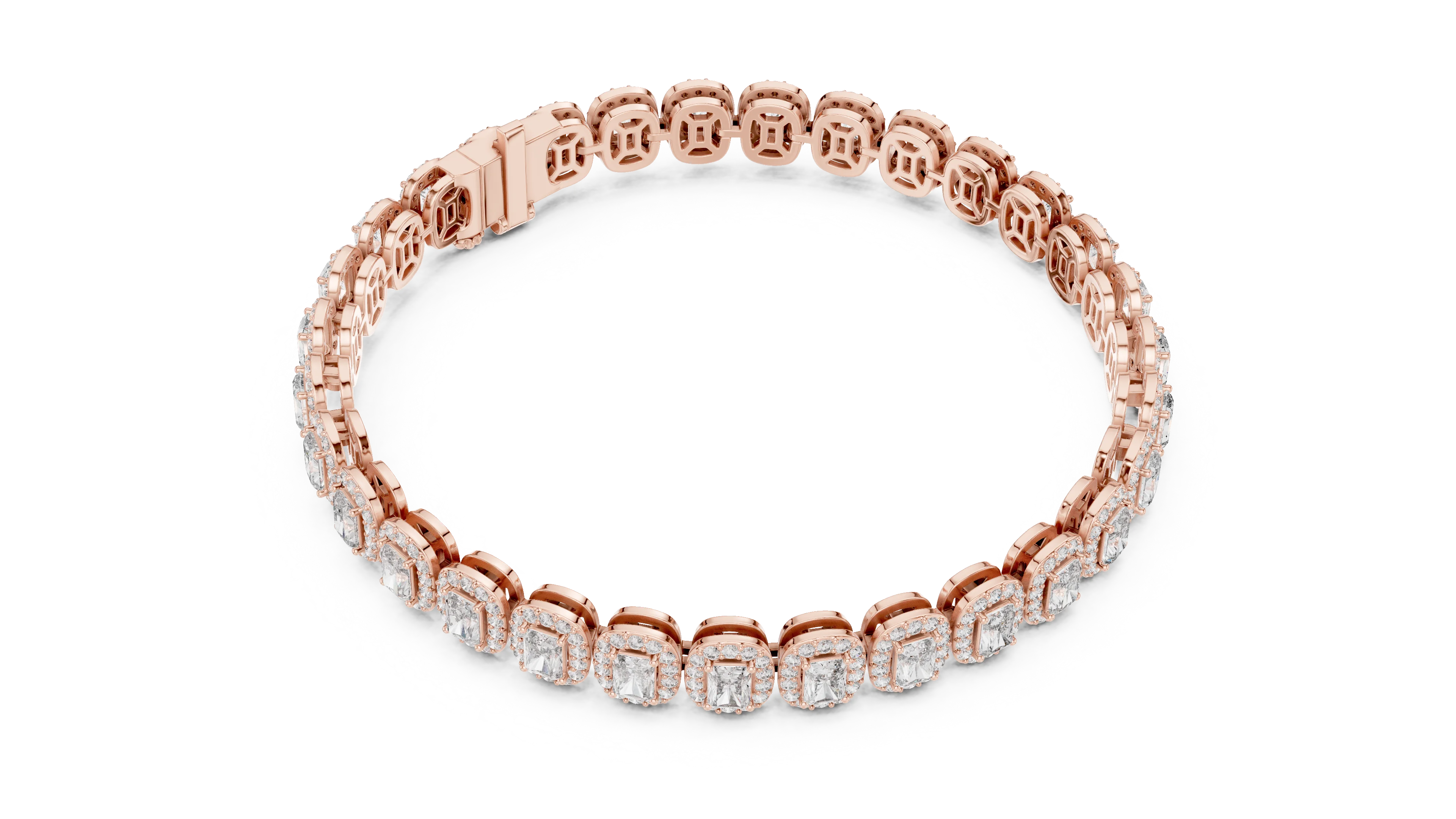 Regalia Emerald Halo Diamond Bracelet