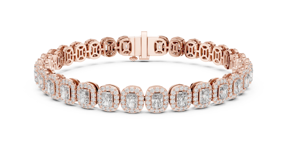 Regalia Emerald Halo Diamond Bracelet