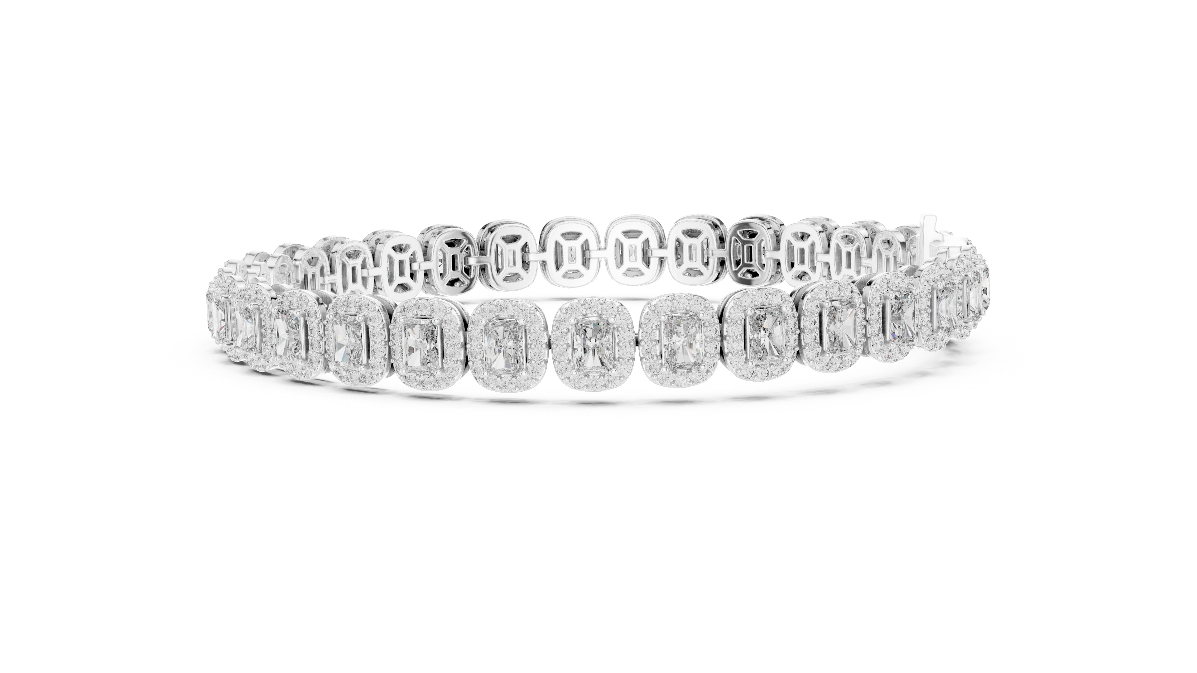 Regalia Emerald Halo Diamond Bracelet