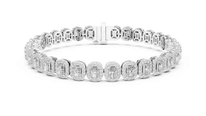 Regalia Emerald Halo Diamond Bracelet