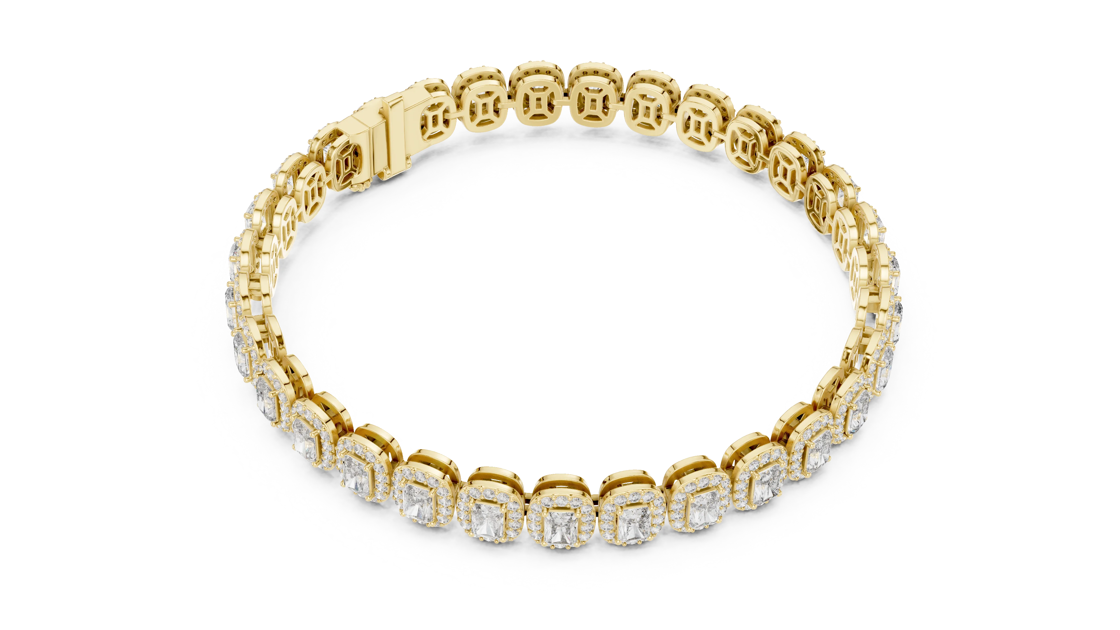 Regalia Emerald Halo Diamond Bracelet