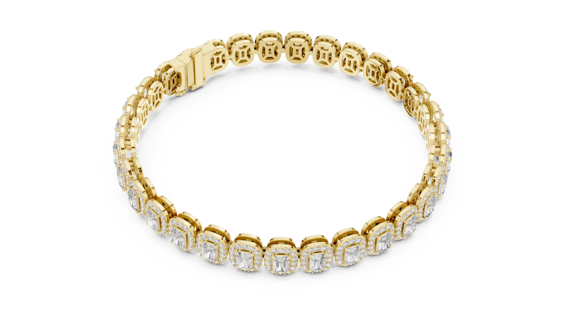 Regalia Emerald Halo Diamond Bracelet