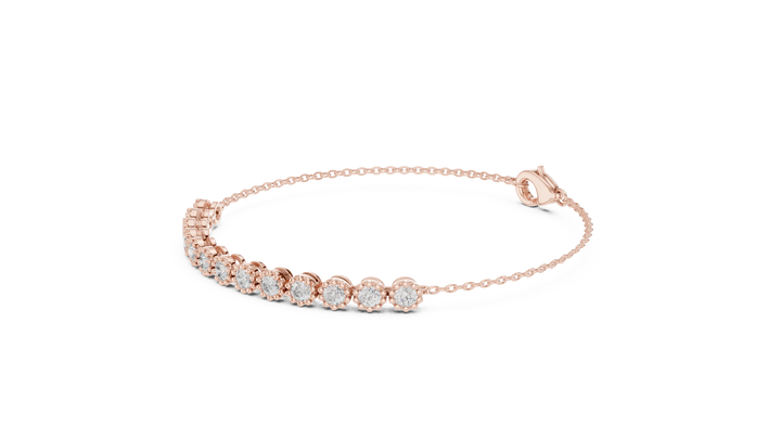 Celeste Halo Chain Diamond Bracelet