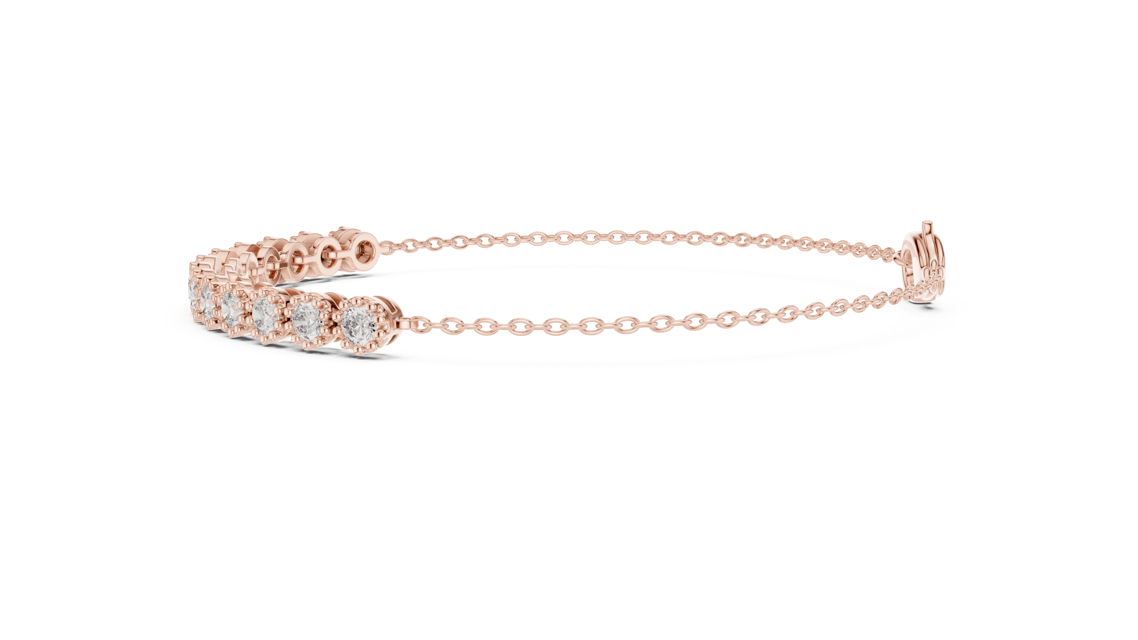 Celeste Halo Chain Diamond Bracelet