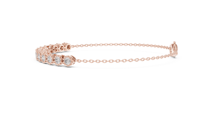 Celeste Halo Chain Diamond Bracelet