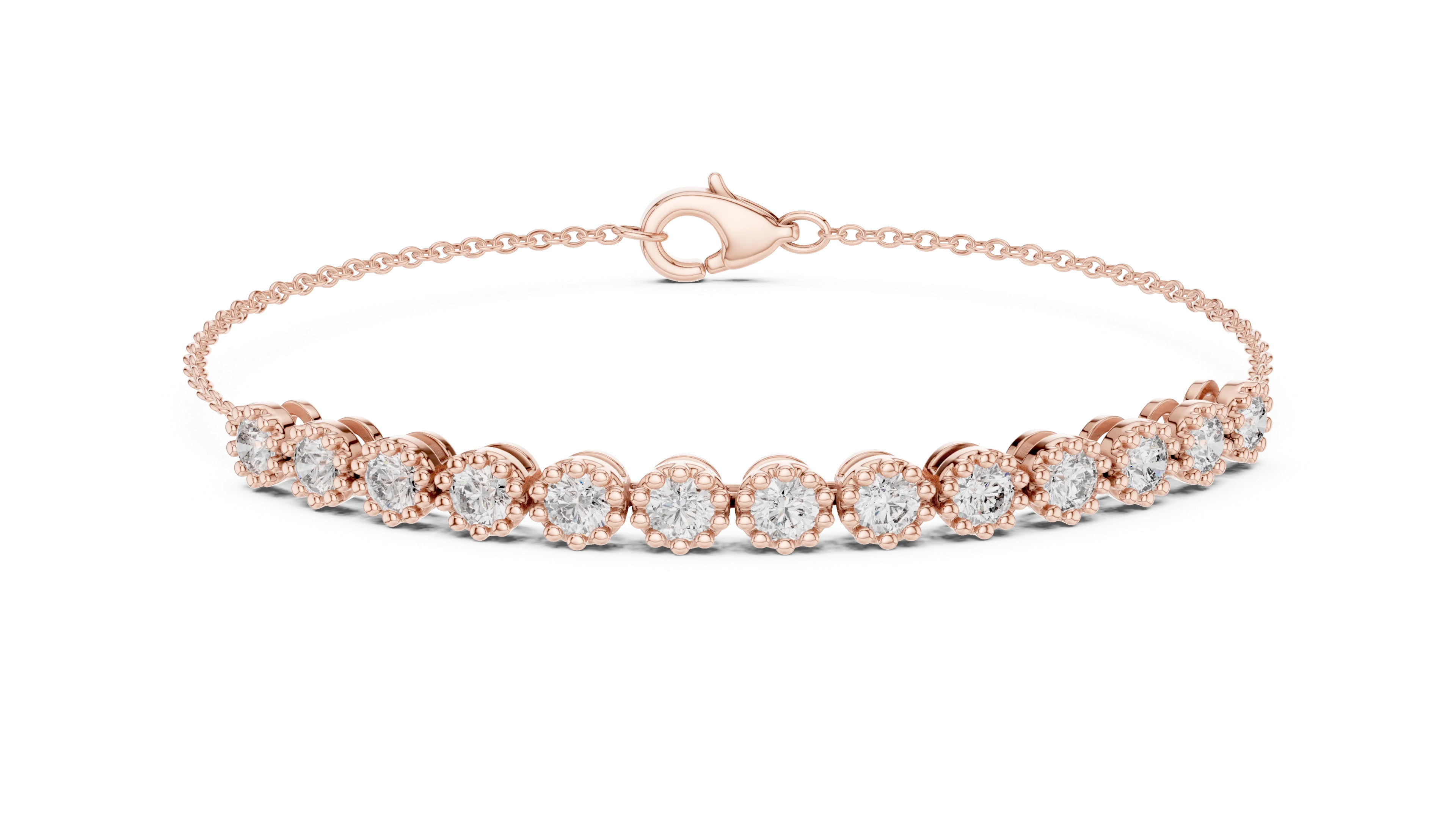 Celeste Halo Chain Diamond Bracelet