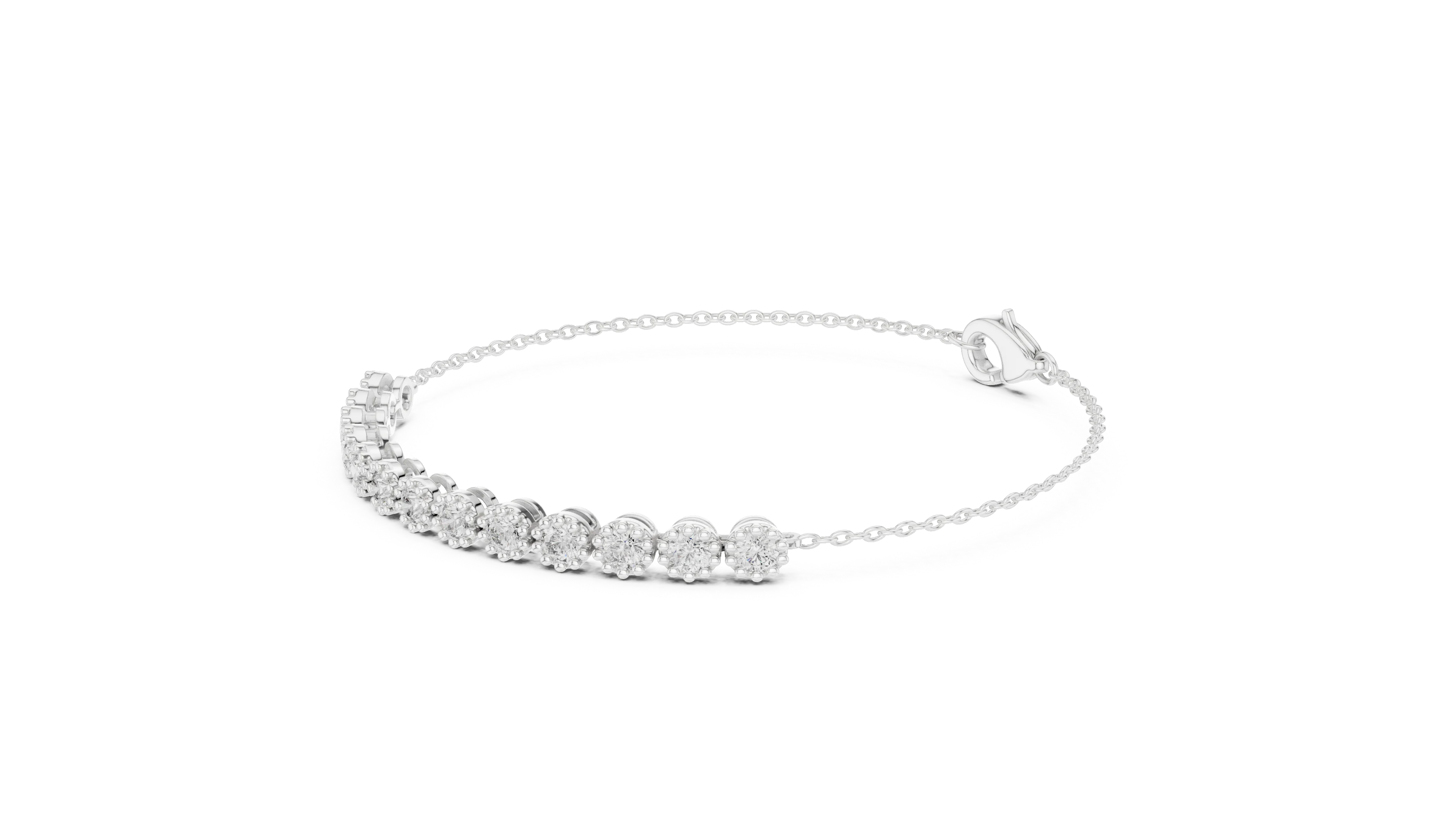 Celeste Halo Chain Diamond Bracelet