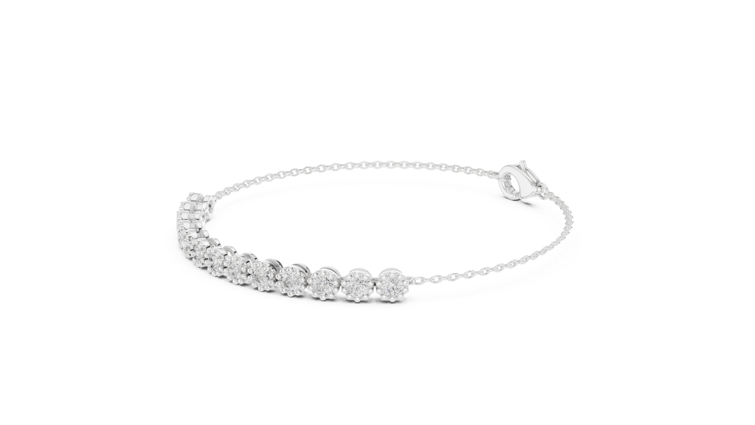 Celeste Halo Chain Diamond Bracelet