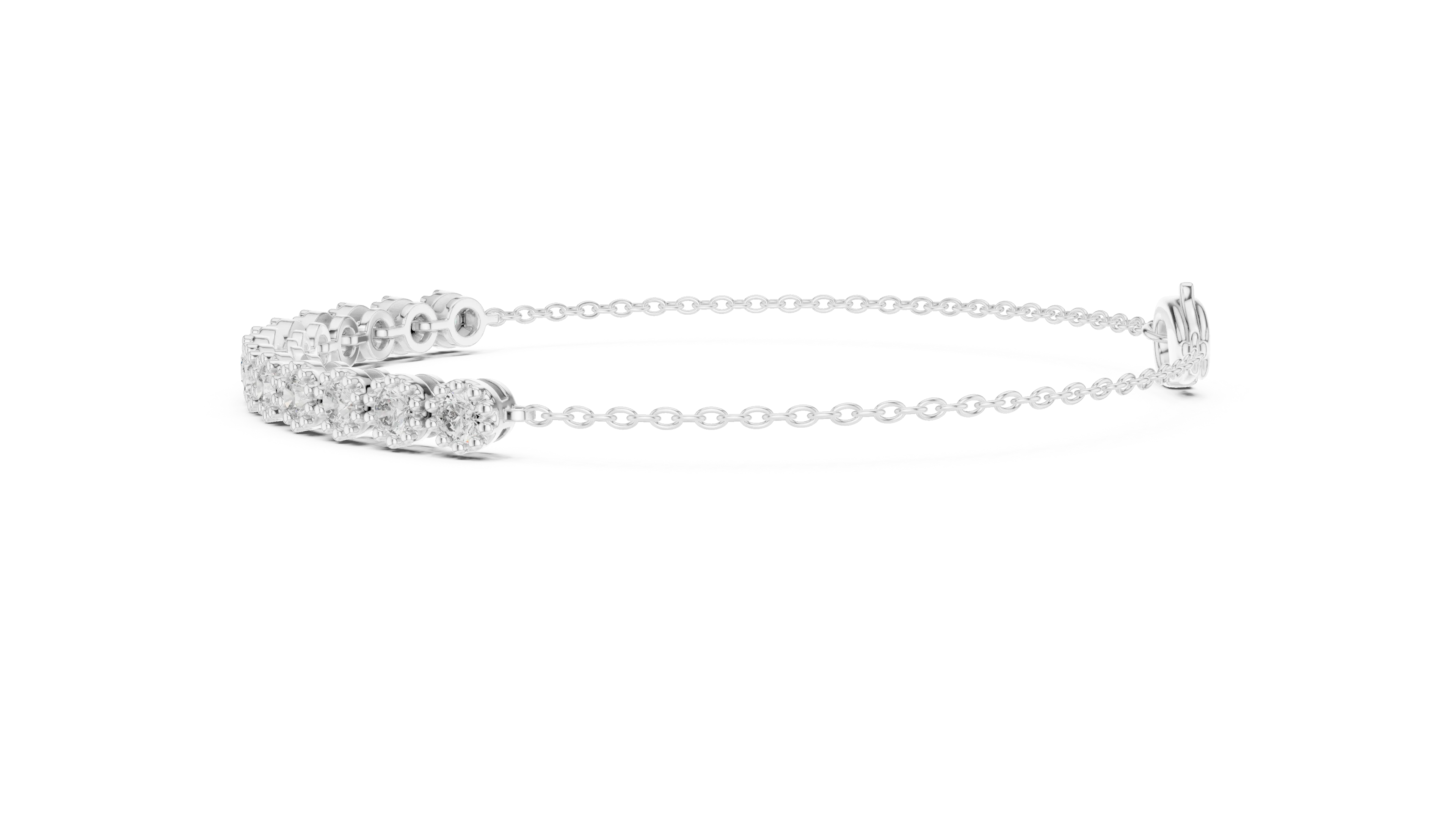Celeste Halo Chain Diamond Bracelet
