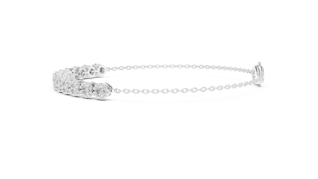 Celeste Halo Chain Diamond Bracelet