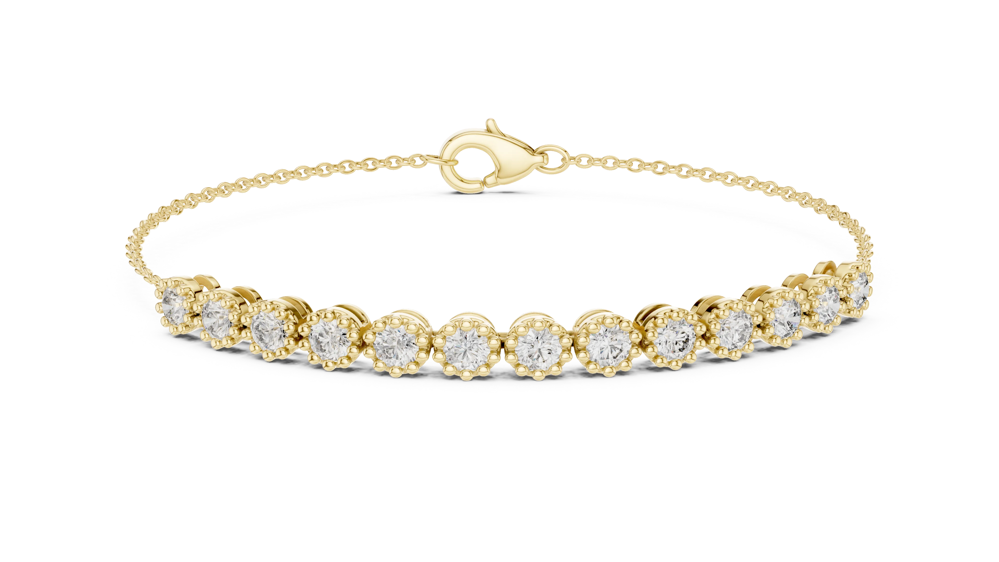 Celeste Halo Chain Diamond Bracelet