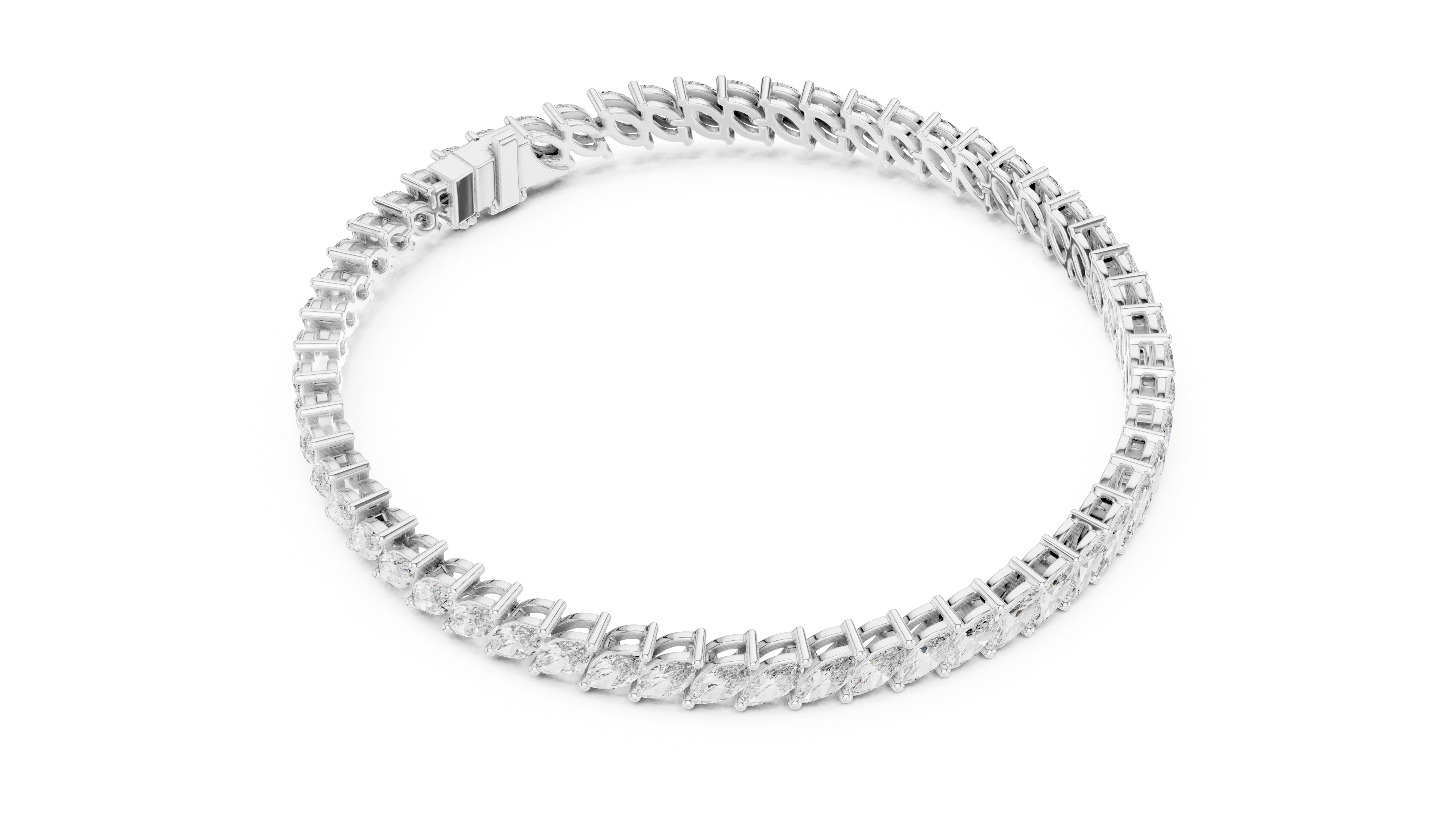 Marquise Radiance Tennis Diamond Bracelet