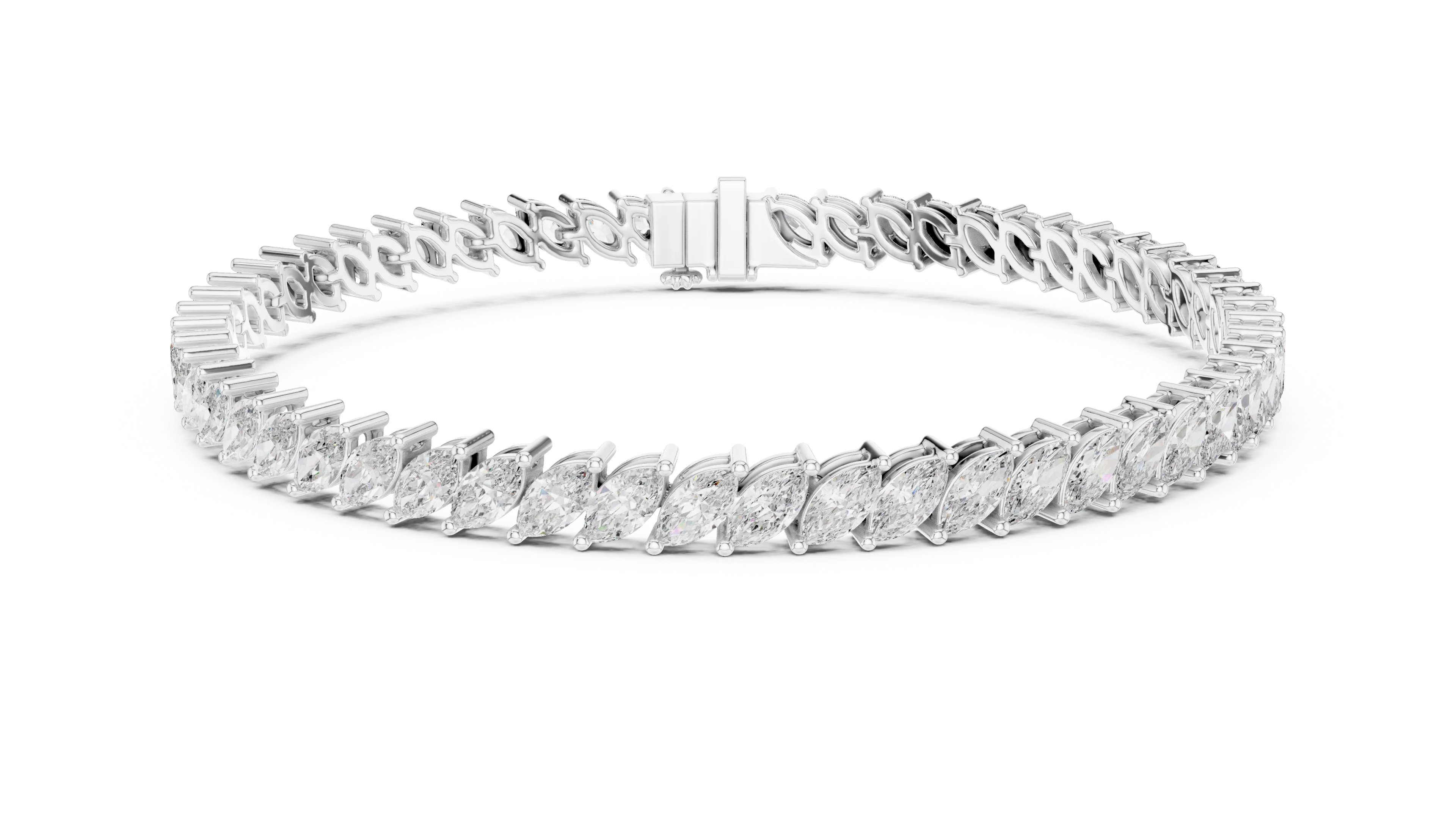 Marquise Radiance Tennis Diamond Bracelet