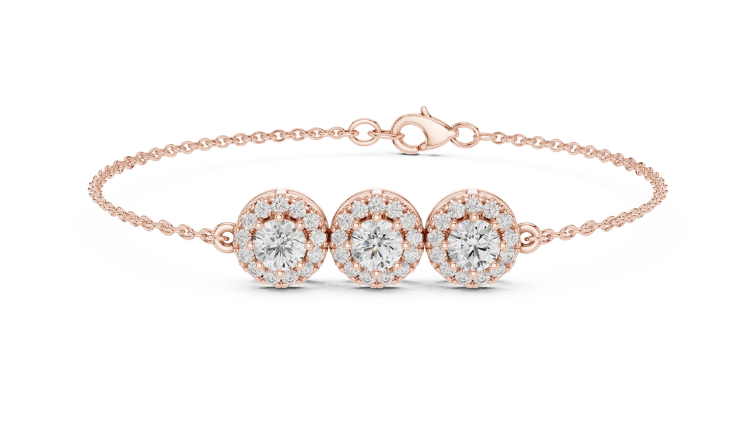 Trinity Halo Grace Diamond Bracelet