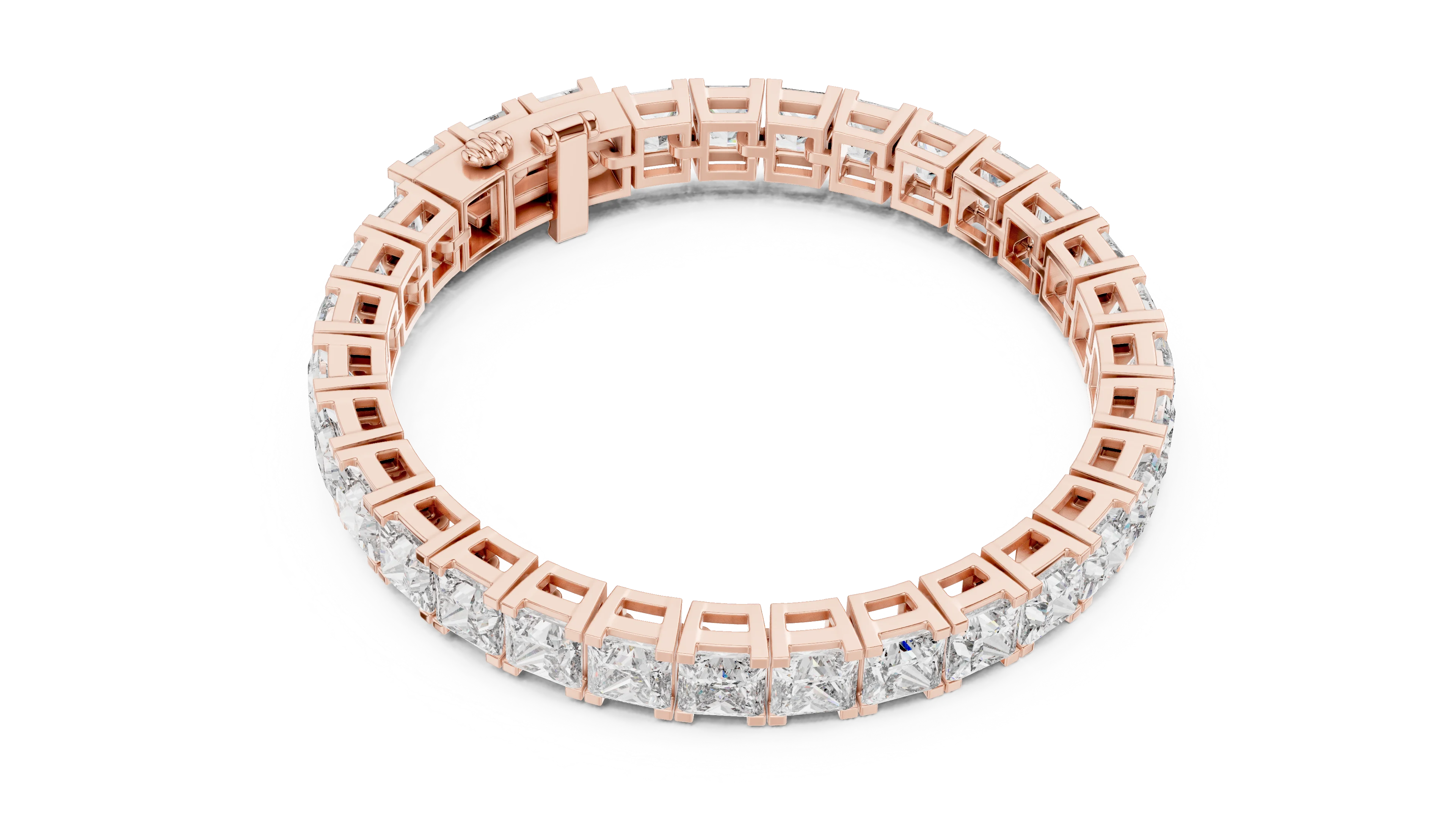Imperial Radiance Princess-Cut Tennis Bracelet