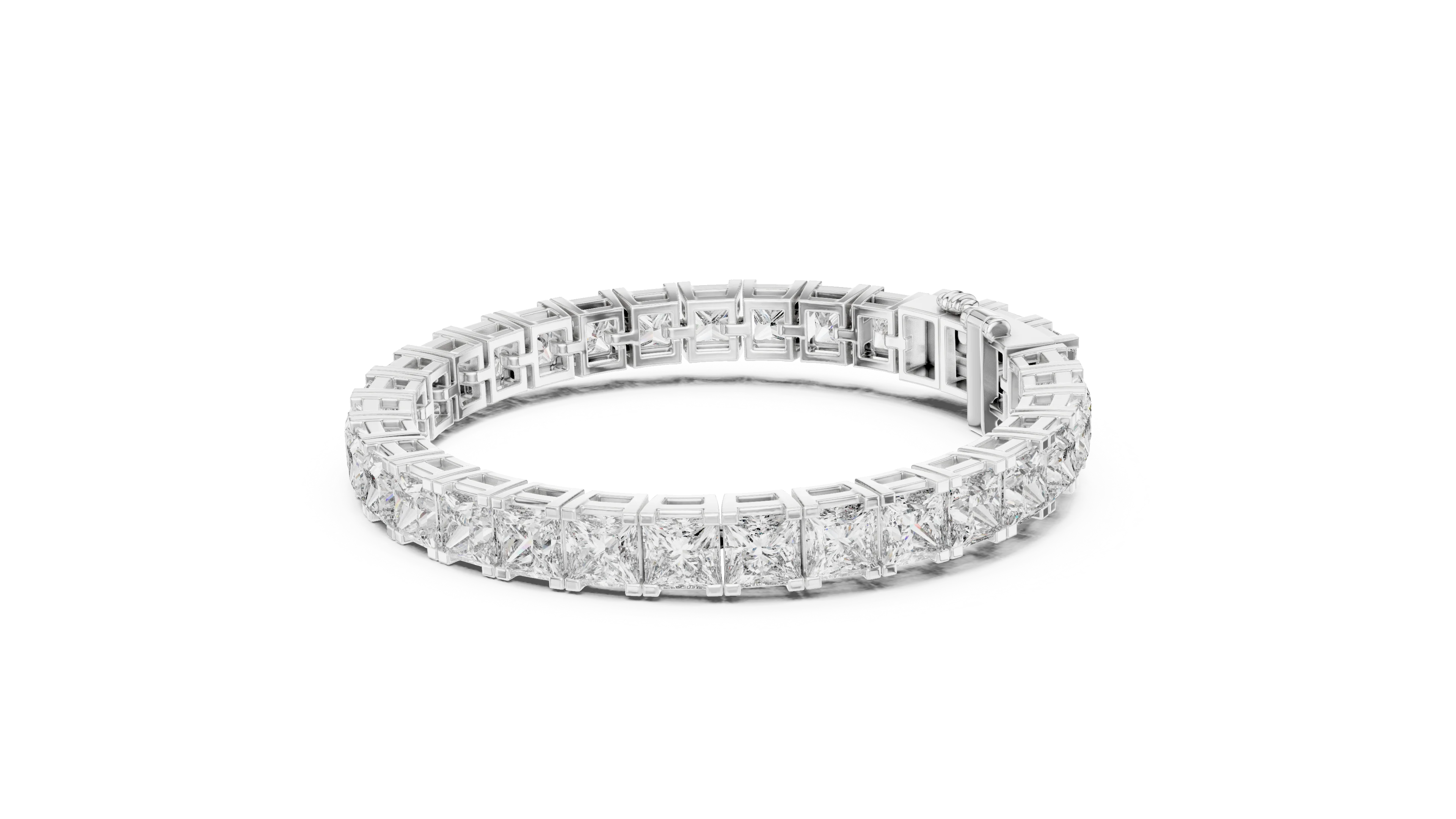 Imperial Radiance Princess-Cut Tennis Bracelet