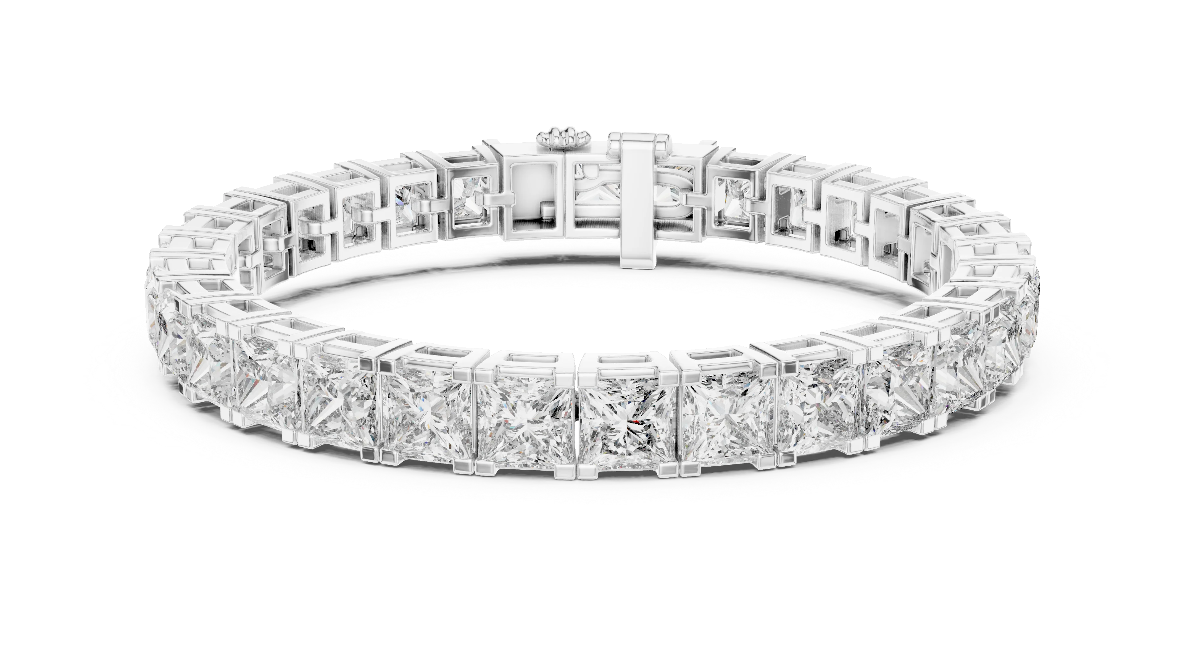 Imperial Radiance Princess-Cut Tennis Bracelet