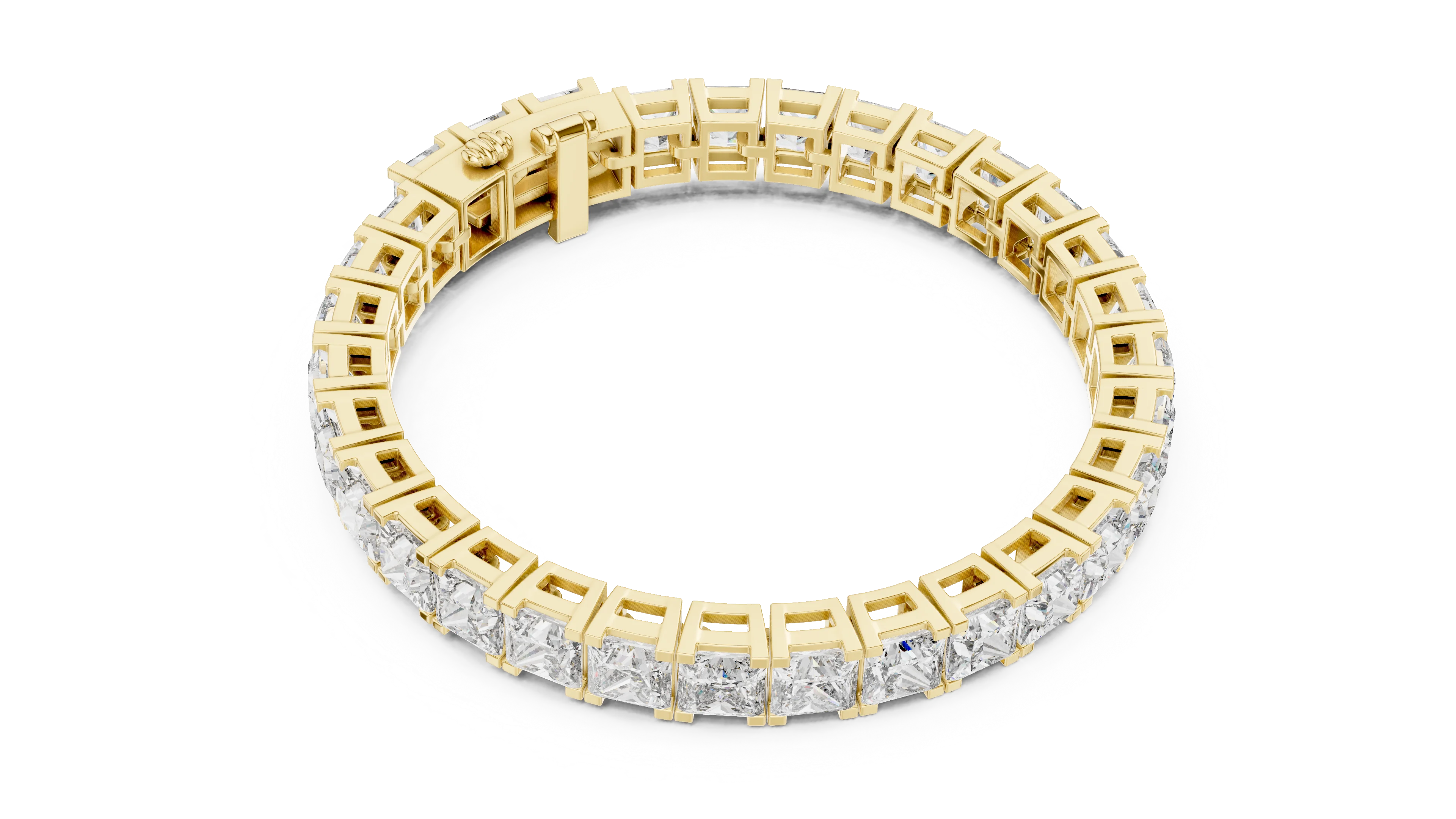 Imperial Radiance Princess-Cut Tennis Bracelet