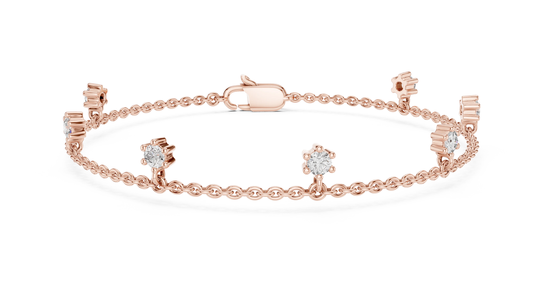 Celeste Station Diamond Chain Bracelet