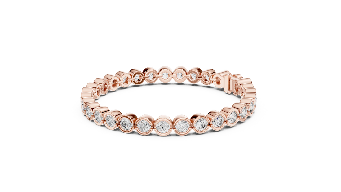 Bezel Set Round Diamond Tennis Bracelet