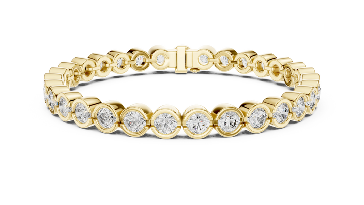 Bezel Set Round Diamond Tennis Bracelet