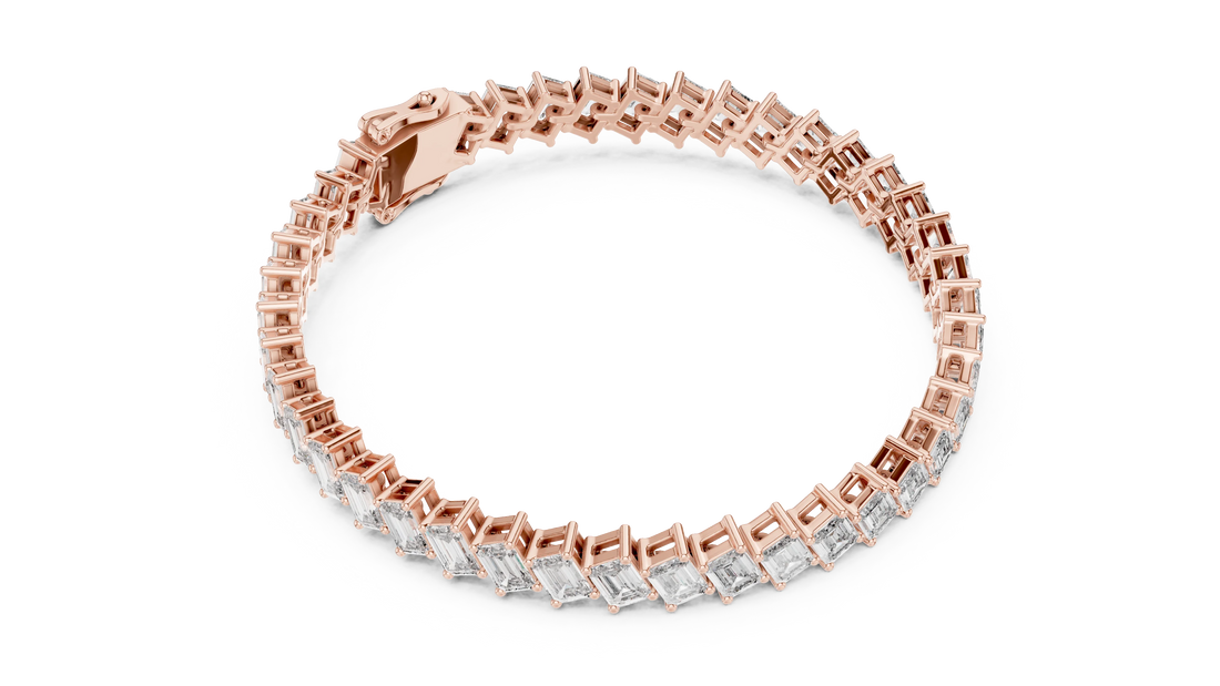 Emerald Cut Diamond Tennis Bracelet