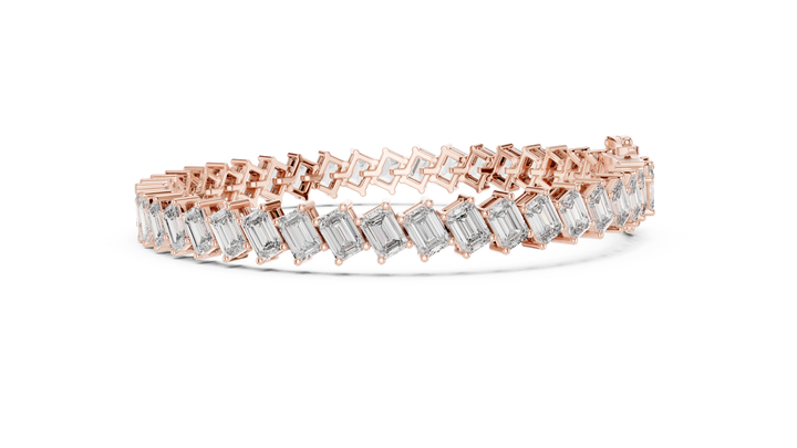 Emerald Cut Diamond Tennis Bracelet