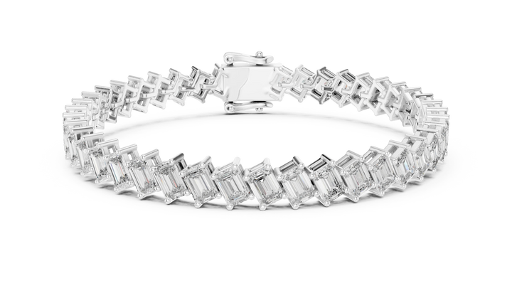 Emerald Cut Diamond Tennis Bracelet