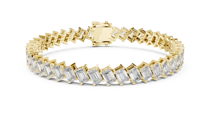 Emerald Cut Diamond Tennis Bracelet