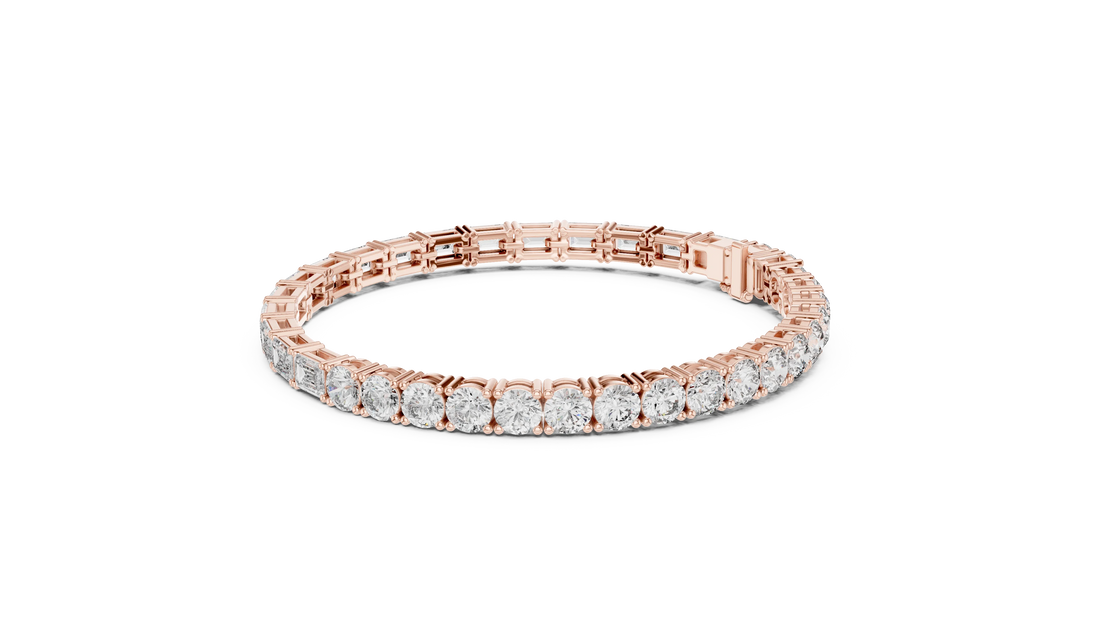 Mixed Cut Diamond Tennis Bracelet