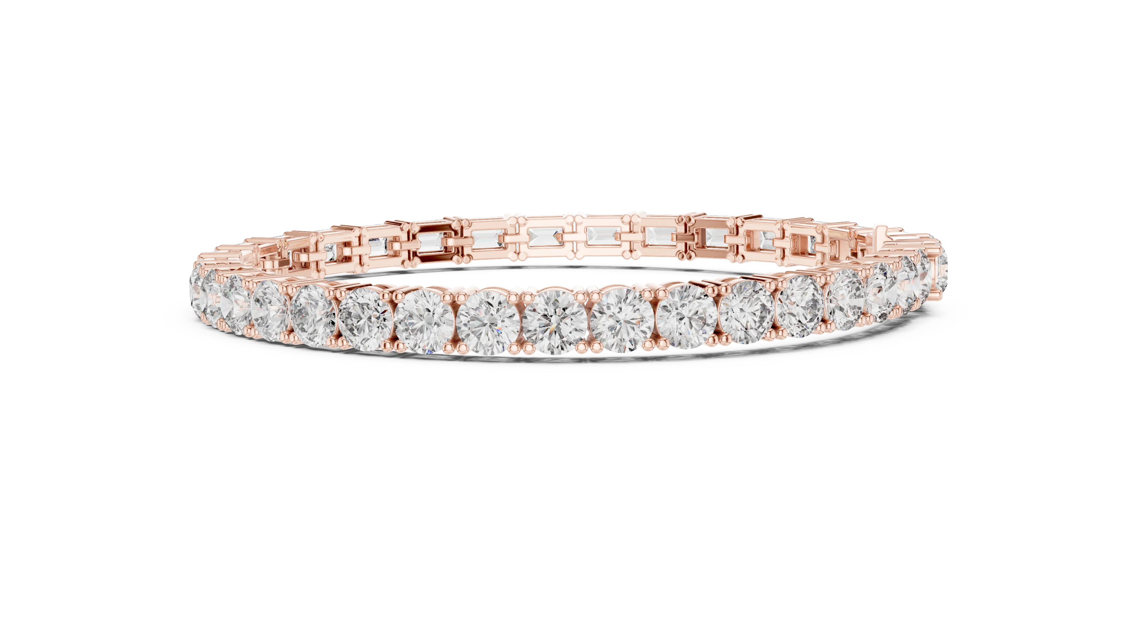 Mixed Cut Diamond Tennis Bracelet