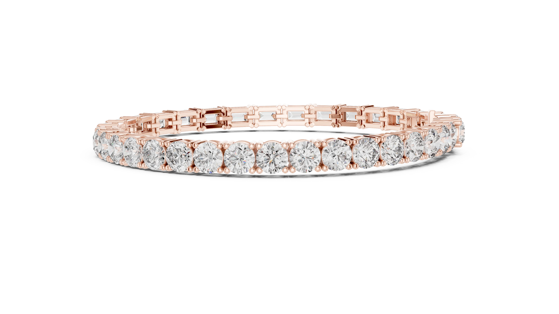 Mixed Cut Diamond Tennis Bracelet